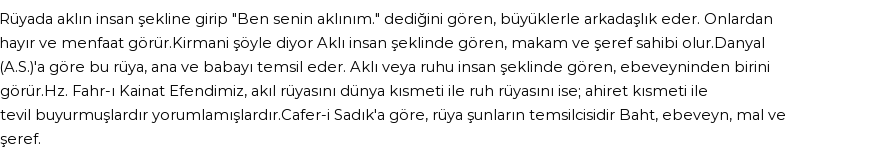Seyyid Süleyman'a Göre Rüyada Akıl Görmek