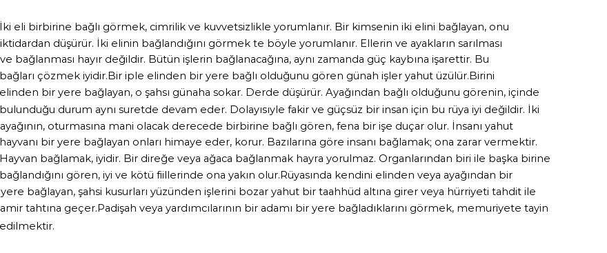 Seyyid Süleyman'a Göre Rüyada Bağlanmak Görmek