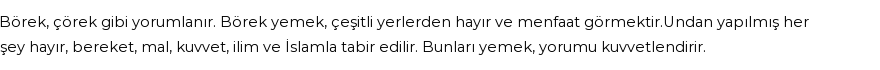 Seyyid Süleyman'a Göre Rüyada Börek Görmek