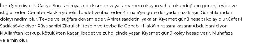 Seyyid Süleyman'a Göre Rüyada Casiye Suresi Görmek