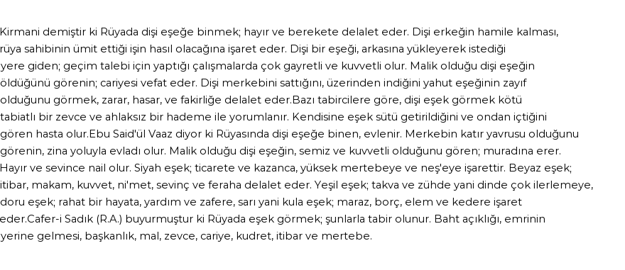 Seyyid Süleyman'a Göre Rüyada Dişi Eşek Görmek