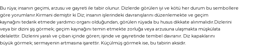 Seyyid Süleyman'a Göre Rüyada Dizler Görmek