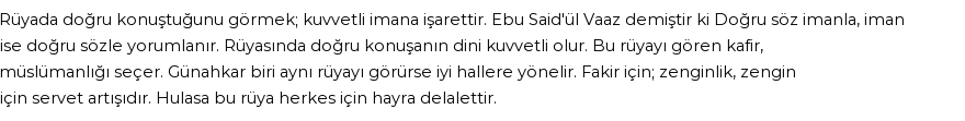 Seyyid Süleyman'a Göre Rüyada Doğru Söz Görmek