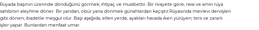 Seyyid Süleyman'a Göre Rüyada Dönmek Görmek