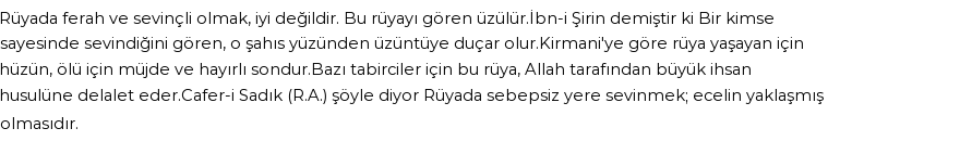 Seyyid Süleyman'a Göre Rüyada Ferah Görmek