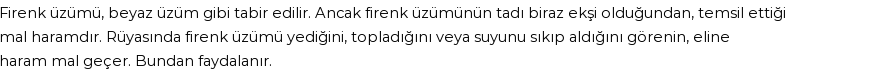 Seyyid Süleyman'a Göre Rüyada Frenk Üzümü Görmek