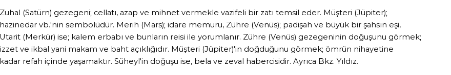 Seyyid Süleyman'a Göre Rüyada Gezegen Görmek