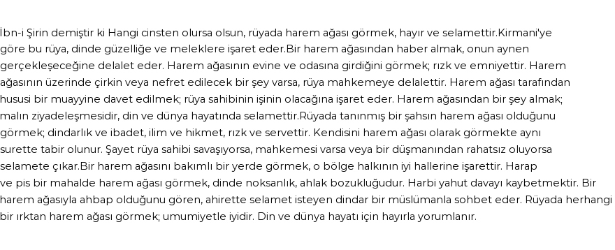 Seyyid Süleyman'a Göre Rüyada Harem Ağaları Görmek