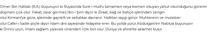 Seyyid Süleyman'a Göre Rüyada Hud Suresi Görmek