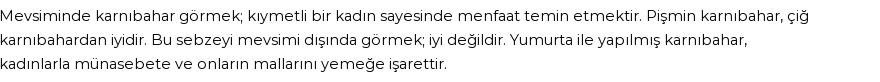 Seyyid Süleyman'a Göre Rüyada Karnıbahar Görmek