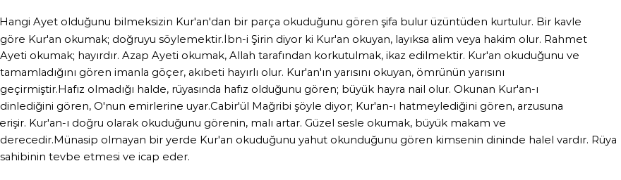 Seyyid Süleyman'a Göre Rüyada Kuran Okumak Görmek