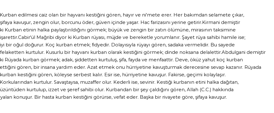 Seyyid Süleyman'a Göre Rüyada Kurban Kesmek Görmek