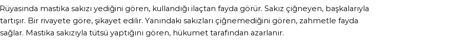 Seyyid Süleyman'a Göre Rüyada Mastika Sakızı Görmek