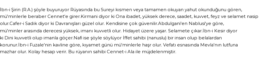 Seyyid Süleyman'a Göre Rüyada Muminun Suresi Görmek