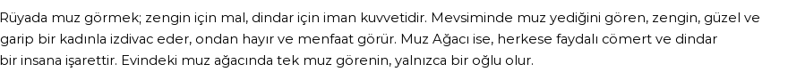 Seyyid Süleyman'a Göre Rüyada Muz Ve Muz Ağacı Görmek