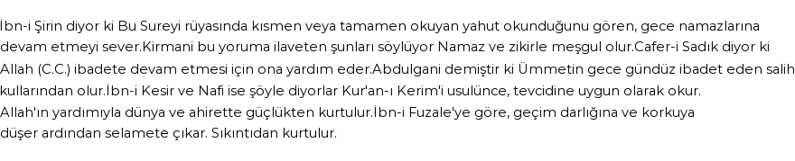 Seyyid Süleyman'a Göre Rüyada Müzzemmil Suresi Görmek