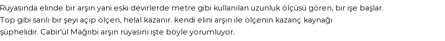 Seyyid Süleyman'a Göre Rüyada Ölçü Aleti Görmek