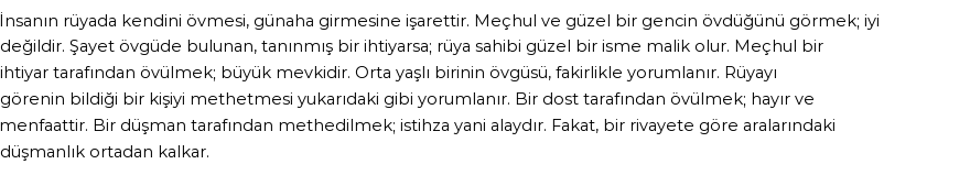 Seyyid Süleyman'a Göre Rüyada Övgü Görmek