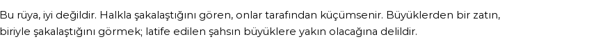 Seyyid Süleyman'a Göre Rüyada Şaka Görmek