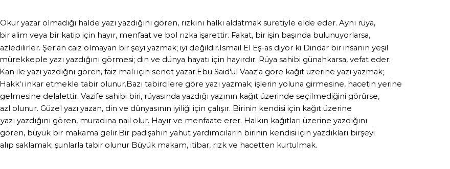 Seyyid Süleyman'a Göre Rüyada Yazı Yazmak Görmek