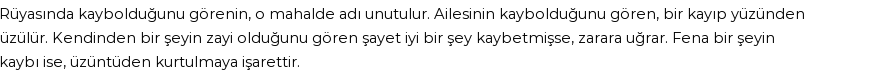 Seyyid Süleyman'a Göre Rüyada Zayi Görmek