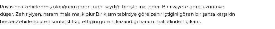 Seyyid Süleyman'a Göre Rüyada Zehirlenmek Görmek