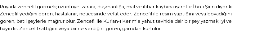 Seyyid Süleyman'a Göre Rüyada Zencefil Görmek