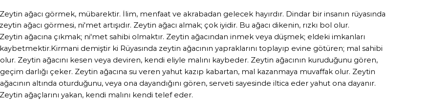 Seyyid Süleyman'a Göre Rüyada Zeytin Ağacı Görmek