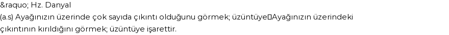 Tiflisi'ye Göre Rüyada Ayak Çıkıntısı Görmek