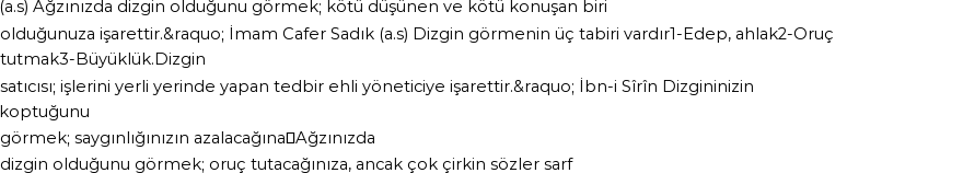 Tiflisi'ye Göre Rüyada Dizgin Görmek