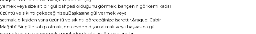 Tiflisi'ye Göre Rüyada Gül Bahçesi Görmek